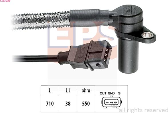 EPS 1.953.230 - Sensor, crankshaft pulse onlydrive.pro