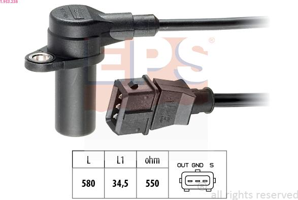 EPS 1.953.238 - Sensor, crankshaft pulse onlydrive.pro