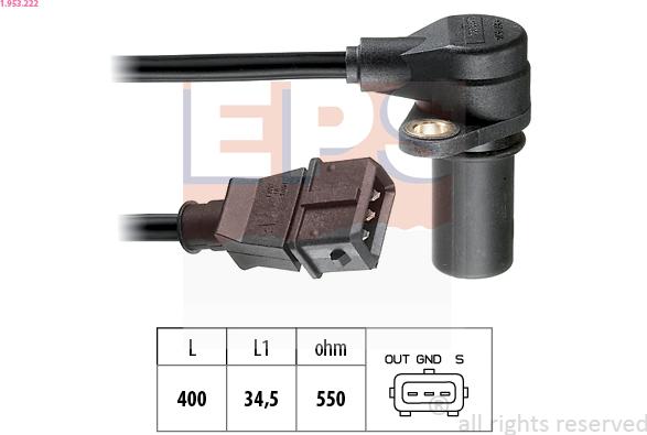 EPS 1.953.222 - Sensor, crankshaft pulse onlydrive.pro