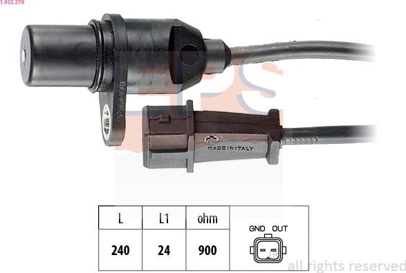 EPS 1.953.279 - Sensor, crankshaft pulse onlydrive.pro