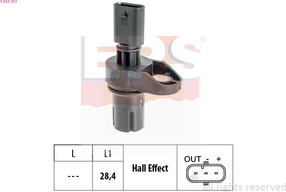 EPS 1.953.757 - Sensor, camshaft position onlydrive.pro