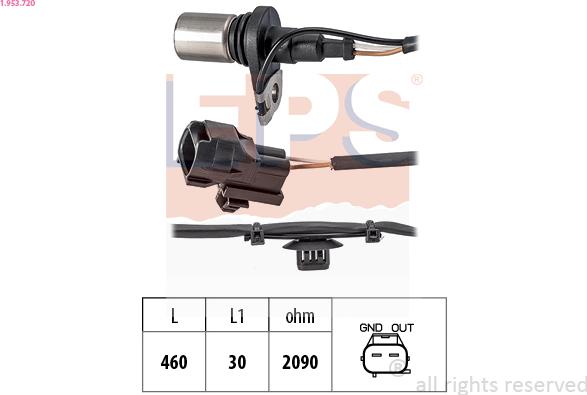 EPS 1.953.720 - Sensor, crankshaft pulse onlydrive.pro