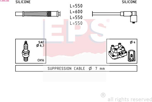 EPS 1.499.246 - Uždegimo laido komplektas onlydrive.pro