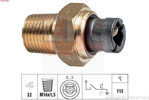 EPS 1.840.000 - Sensor, coolant temperature onlydrive.pro