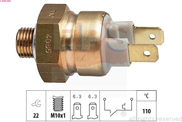 EPS 1.840.085 - Sensor, coolant temperature onlydrive.pro