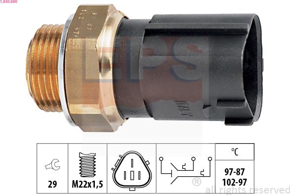 EPS 1.850.690 - Temperatuurilülitus,radiaatorivent. onlydrive.pro