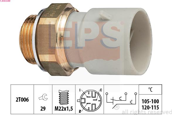 EPS 1.850.649 - Termoslēdzis, Radiatora ventilators onlydrive.pro