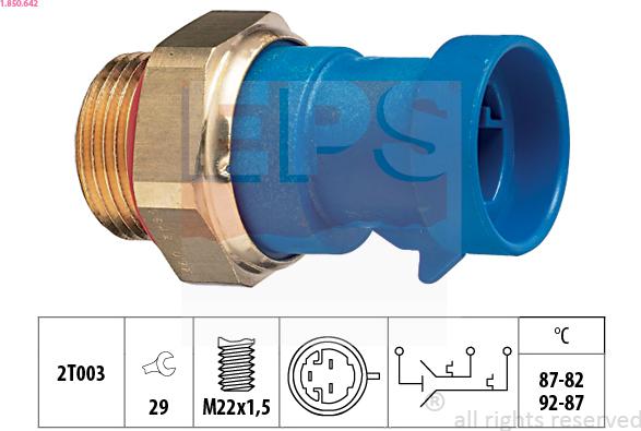 EPS 1.850.642 - Temperature Switch, radiator / air conditioner fan onlydrive.pro