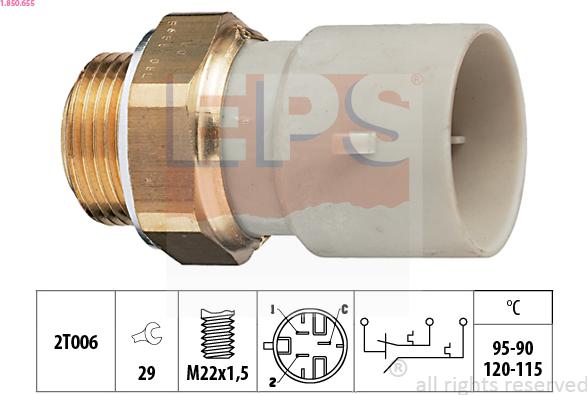 EPS 1.850.655 - Temperature Switch, radiator / air conditioner fan onlydrive.pro