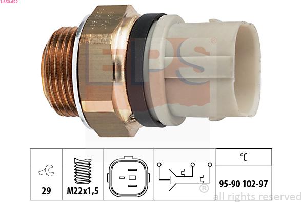 EPS 1.850.652 - Termoslēdzis, Radiatora ventilators onlydrive.pro