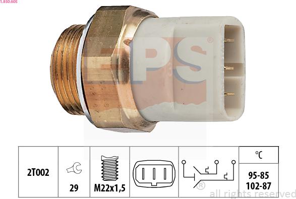 EPS 1.850.605 - Termoslēdzis, Radiatora ventilators onlydrive.pro