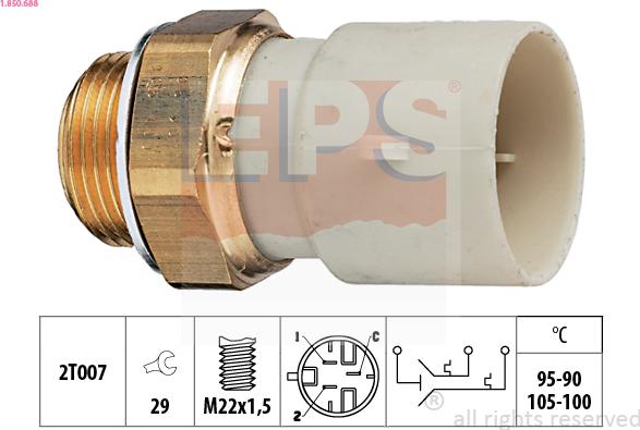 EPS 1.850.688 - Termoslēdzis, Radiatora ventilators onlydrive.pro