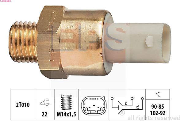 EPS 1.850.683 - Temperature Switch, radiator / air conditioner fan onlydrive.pro