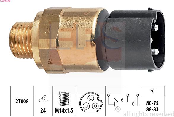 EPS 1.850.679 - Termoslēdzis, Radiatora ventilators onlydrive.pro