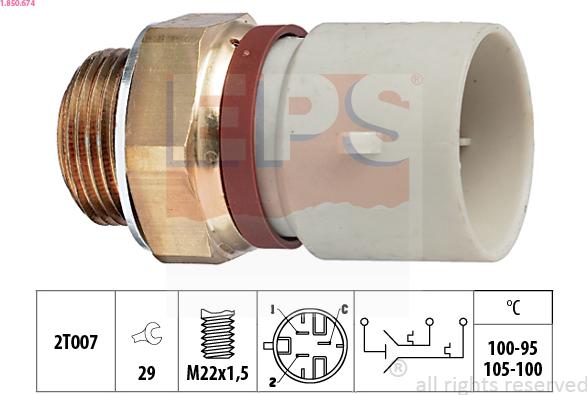 EPS 1.850.674 - Temperature Switch, radiator / air conditioner fan onlydrive.pro