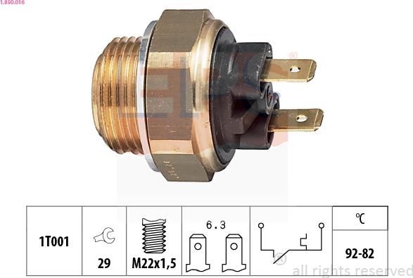 EPS 1.850.016 - Temperature Switch, radiator / air conditioner fan onlydrive.pro