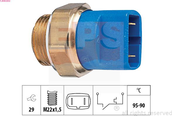 EPS 1.850.032 - Temperature Switch, radiator / air conditioner fan onlydrive.pro