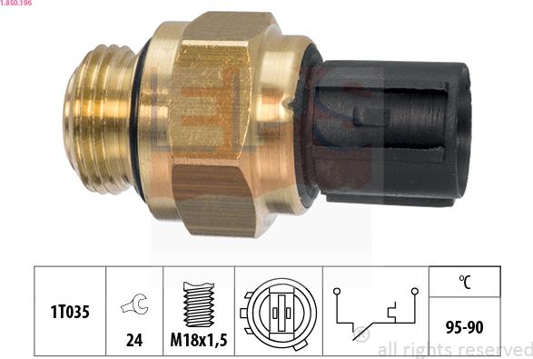 EPS 1.850.196 - Termoslēdzis, Radiatora ventilators onlydrive.pro