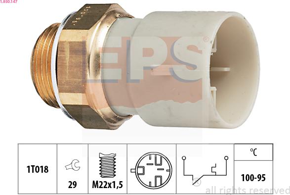 EPS 1.850.147 - Temperature Switch, radiator / air conditioner fan onlydrive.pro