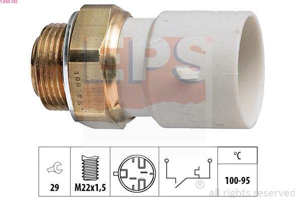 EPS 1.850.182 - Temperature Switch, radiator / air conditioner fan onlydrive.pro