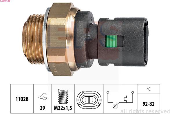 EPS 1.850.128 - Temperature Switch, radiator / air conditioner fan onlydrive.pro