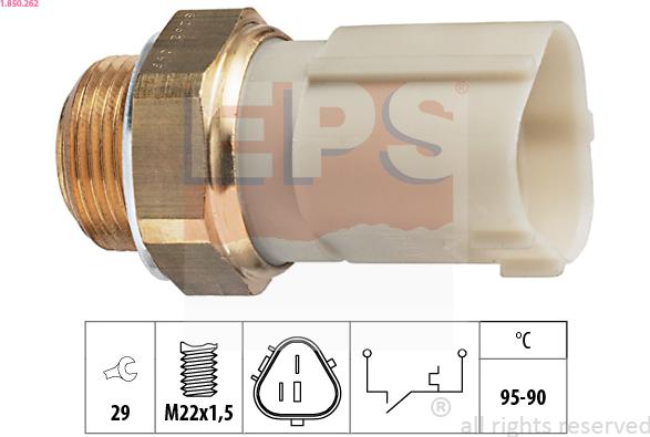 EPS 1.850.262 - Termoslēdzis, Radiatora ventilators onlydrive.pro