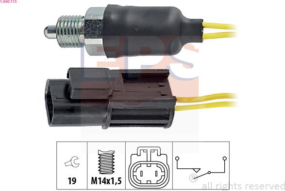 EPS 1.860.115 - Switch, reverse light onlydrive.pro