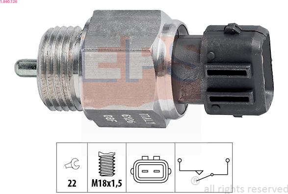 EPS 1.860.126 - Switch, reverse light onlydrive.pro