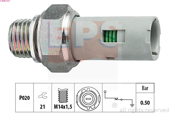 EPS 1.800.151 - Sender Unit, oil pressure onlydrive.pro