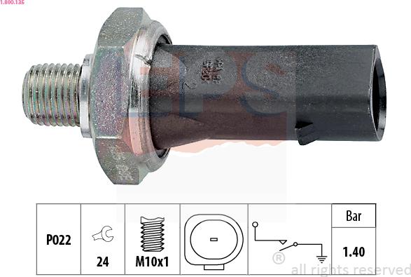 EPS 1.800.135 - Sender Unit, oil pressure onlydrive.pro