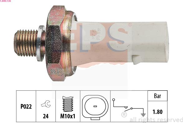 EPS 1.800.136 - Sender Unit, oil pressure onlydrive.pro