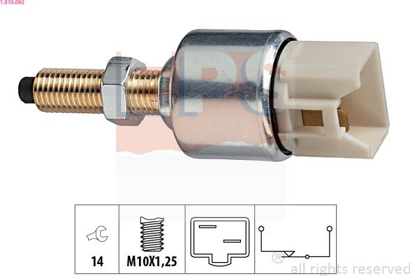 EPS 1.810.092 - Brake Light Switch / Clutch onlydrive.pro