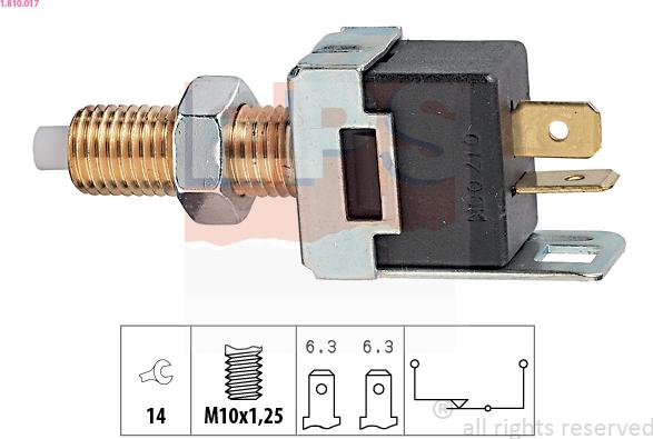 EPS 1.810.017 - Brake Light Switch / Clutch onlydrive.pro