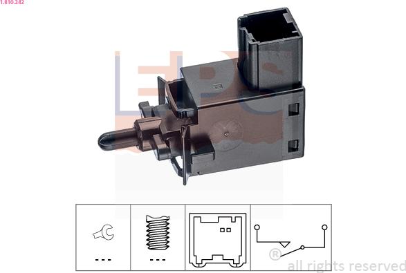 EPS 1.810.242 - Switch, clutch control (cruise control) onlydrive.pro