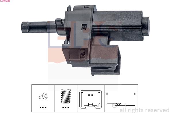 EPS 1.810.221 - Switch, clutch control (cruise control) onlydrive.pro