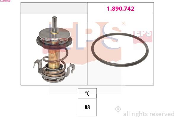 EPS 1.880.990 - Coolant thermostat / housing onlydrive.pro