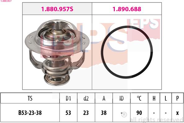 EPS 1.880.957 - Термостат охлаждающей жидкости / корпус onlydrive.pro