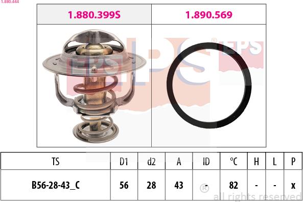 EPS 1.880.444 - Termostats, Dzesēšanas šķidrums onlydrive.pro