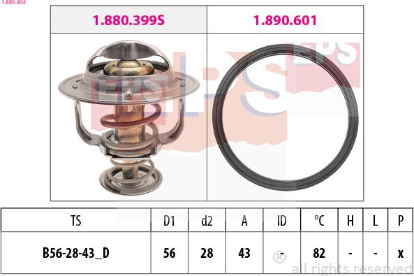 EPS 1.880.404 - Coolant thermostat / housing onlydrive.pro