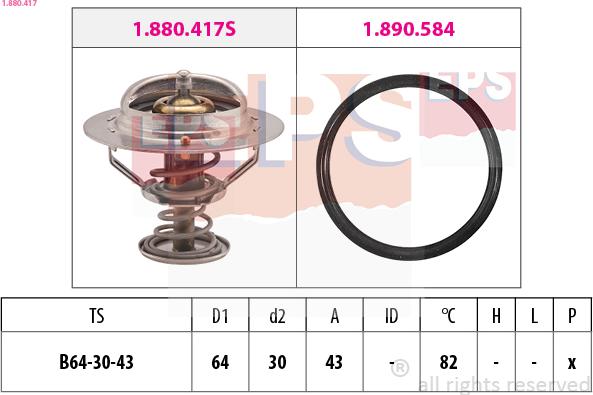 EPS 1.880.417 - Termostaat,Jahutusvedelik onlydrive.pro