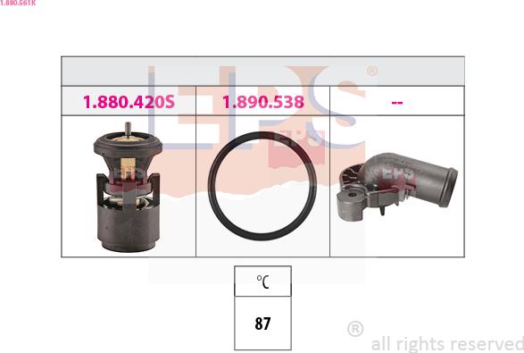 EPS 1.880.561K - Coolant thermostat / housing onlydrive.pro