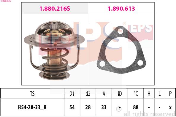 EPS 1.880.535 - Termostatas, aušinimo skystis onlydrive.pro