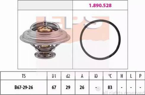 EPS 1.880.526 - Coolant thermostat / housing onlydrive.pro