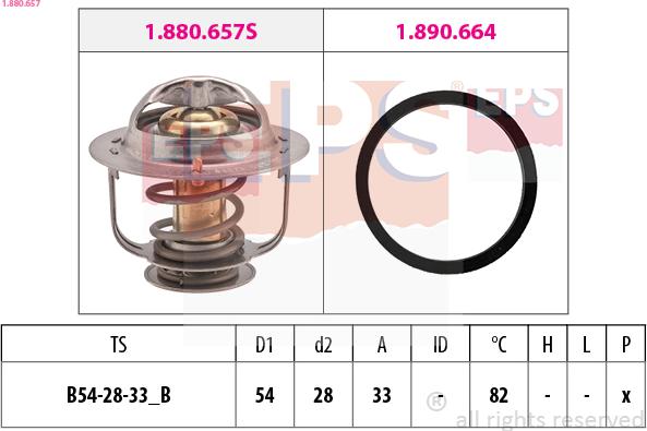 EPS 1.880.657 - Coolant thermostat / housing onlydrive.pro