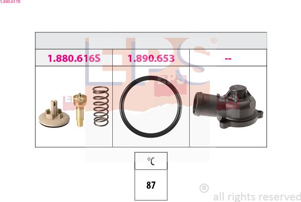 EPS 1.880.617K - Termostats, Dzesēšanas šķidrums onlydrive.pro