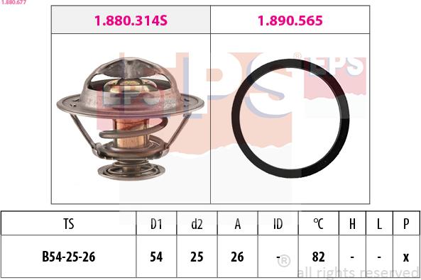 EPS 1.880.677 - Termostatas, aušinimo skystis onlydrive.pro