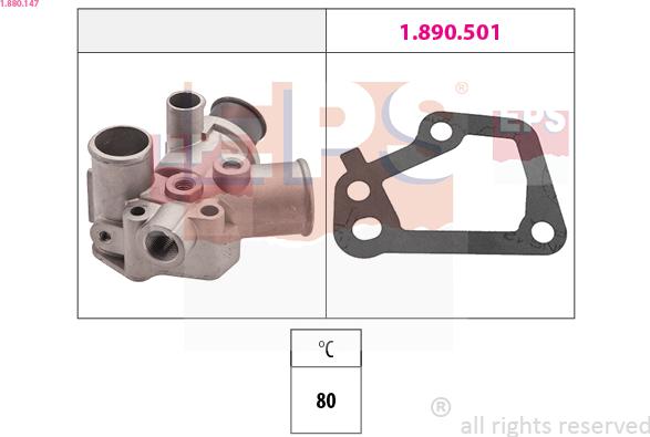 EPS 1.880.147 - Coolant thermostat / housing onlydrive.pro