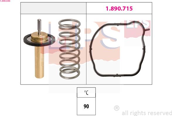 EPS 1.880.846 - Coolant thermostat / housing onlydrive.pro