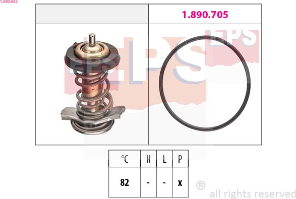 EPS 1.880.842 - Термостат охлаждающей жидкости / корпус onlydrive.pro