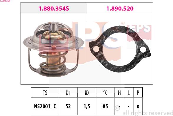 EPS 1.880.354 - Termostaat,Jahutusvedelik onlydrive.pro